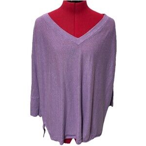 Garnet Hill Women’s Purple Long Sleeve 100% Linen Size XL